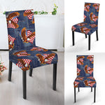 Denim American Eagle Pattern Print Dining Chair Slipcover