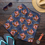 Denim American Eagle Pattern Print Men's Shorts