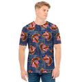 Denim American Eagle Pattern Print Men's T-Shirt
