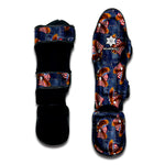 Denim American Eagle Pattern Print Muay Thai Shin Guard