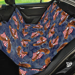 Denim American Eagle Pattern Print Pet Car Back Seat Cover