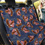 Denim American Eagle Pattern Print Pet Car Back Seat Cover