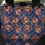 Denim American Eagle Pattern Print Pet Car Back Seat Cover