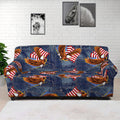 Denim American Eagle Pattern Print Sofa Cover