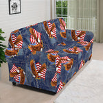 Denim American Eagle Pattern Print Sofa Cover