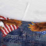 Denim American Eagle Pattern Print Sofa Cover