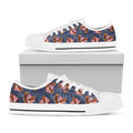 Denim American Eagle Pattern Print White Low Top Sneakers