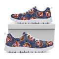 Denim American Eagle Pattern Print White Running Shoes