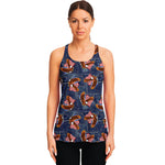 Denim American Eagle Pattern Print Women's Racerback Tank Top