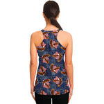 Denim American Eagle Pattern Print Women's Racerback Tank Top