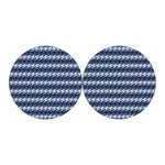 Denim Houndstooth Pattern Print Car Coasters