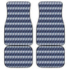 Denim Houndstooth Pattern Print Front and Back Car Floor Mats