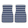 Denim Houndstooth Pattern Print Front Car Floor Mats
