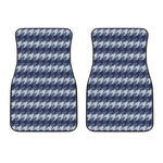 Denim Houndstooth Pattern Print Front Car Floor Mats