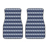 Denim Houndstooth Pattern Print Front Car Floor Mats