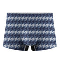 Denim Houndstooth Pattern Print Men's Boxer Briefs