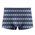 Denim Houndstooth Pattern Print Men's Boxer Briefs