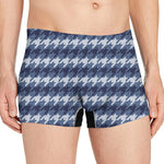 Denim Houndstooth Pattern Print Men's Boxer Briefs