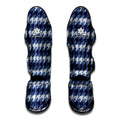 Denim Houndstooth Pattern Print Muay Thai Shin Guards