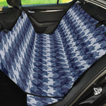 Denim Houndstooth Pattern Print Pet Car Back Seat Cover