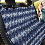 Denim Houndstooth Pattern Print Pet Car Back Seat Cover