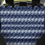 Denim Houndstooth Pattern Print Pet Car Back Seat Cover