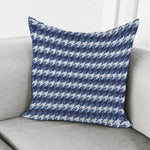 Denim Houndstooth Pattern Print Pillow Cover