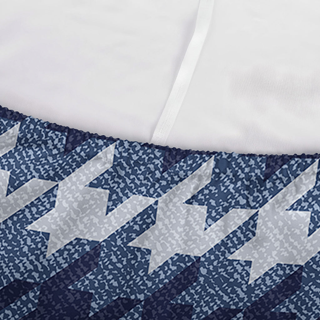 Denim Houndstooth Pattern Print Sofa Cover