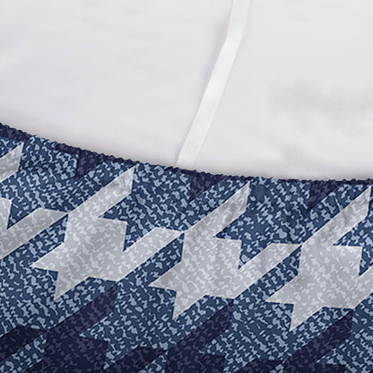 Denim Houndstooth Pattern Print Sofa Cover