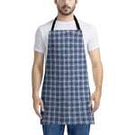 Denim Tattersall Pattern Print Apron