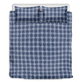 Denim Tattersall Pattern Print Duvet Cover Bedding Set