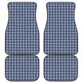 Denim Tattersall Pattern Print Front and Back Car Floor Mats