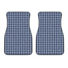 Denim Tattersall Pattern Print Front Car Floor Mats