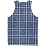 Denim Tattersall Pattern Print Men's Tank Top