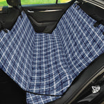 Denim Tattersall Pattern Print Pet Car Back Seat Cover