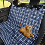 Denim Tattersall Pattern Print Pet Car Back Seat Cover