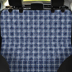 Denim Tattersall Pattern Print Pet Car Back Seat Cover