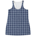 Denim Tattersall Pattern Print Women's Racerback Tank Top