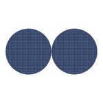 Denim Windowpane Pattern Print Car Coasters