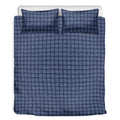 Denim Windowpane Pattern Print Duvet Cover Bedding Set