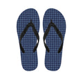 Denim Windowpane Pattern Print Flip Flops