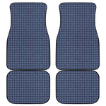 Denim Windowpane Pattern Print Front and Back Car Floor Mats