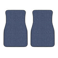 Denim Windowpane Pattern Print Front Car Floor Mats