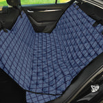 Denim Windowpane Pattern Print Pet Car Back Seat Cover