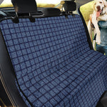 Denim Windowpane Pattern Print Pet Car Back Seat Cover