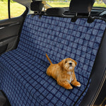 Denim Windowpane Pattern Print Pet Car Back Seat Cover