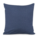 Denim Windowpane Pattern Print Pillow Cover