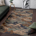 Desert Camouflage Print Area Rug GearFrost