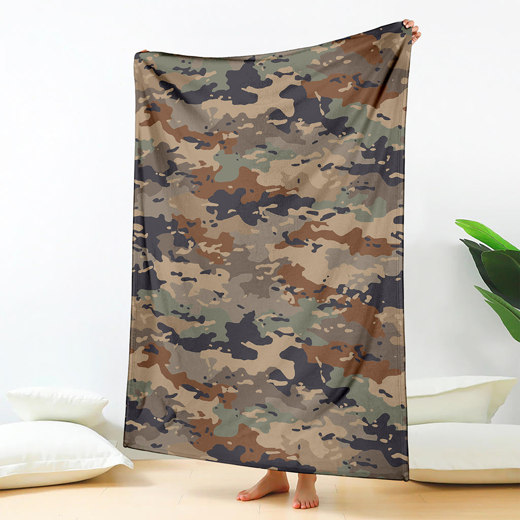 Desert Camouflage Print Blanket