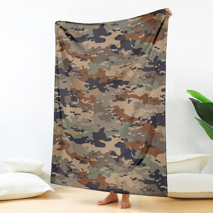 Desert Camouflage Print Blanket
